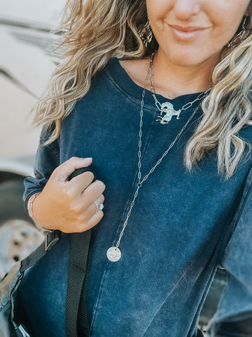 Buffalo Nickel Chain Lariat