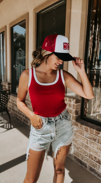 Colorblock Ribbed Tank