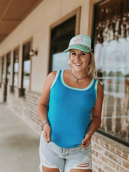 Colorblock Ribbed Tank