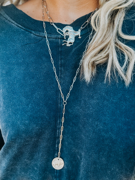 Buffalo Nickel Chain Lariat