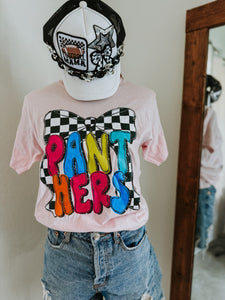 Checkered Bow Panthers