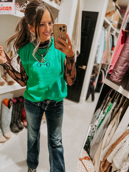 Emerald Bit Cap Sleeve