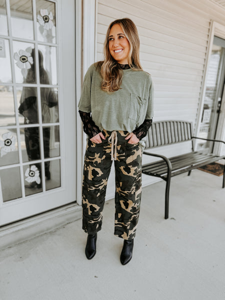 Olive Basic Pocket Tee