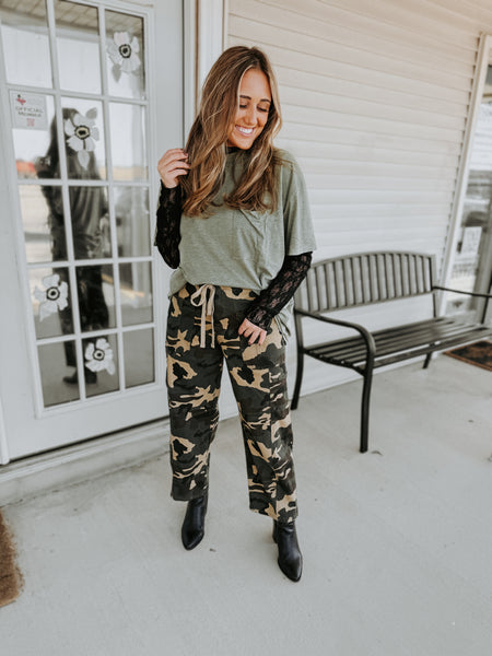 Olive Basic Pocket Tee